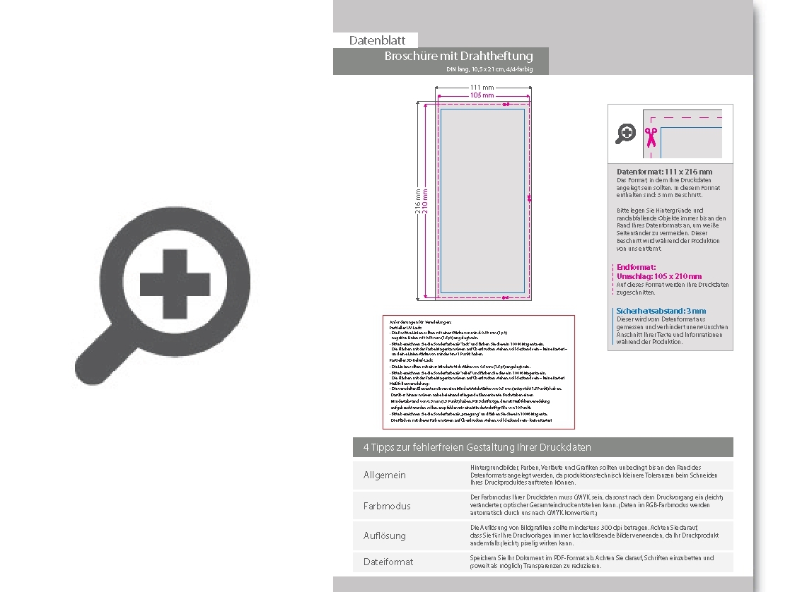 Product Bild brosch__re_mit_drahtheftung__endformat_din_lang_(105_x_210_mm)__112-seitig