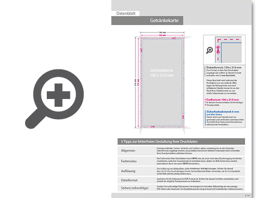 Product Bild getr__nkekarte_mit_3-fach_drahtheftung__endformat_din_lang__20-seitig