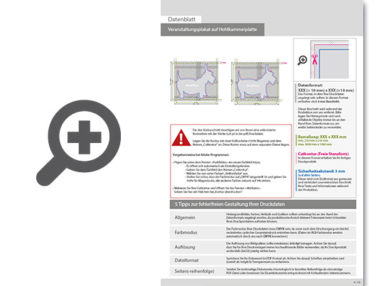 Product Bild veranstaltungsplakat_auf_hohlkammerplatte_in_hund-form_konturgefr__st___beidseitig_4_4-farbig_bedruckt