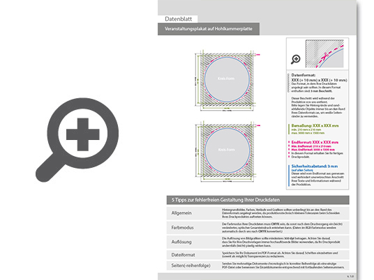 Product Bild veranstaltungsplakat_auf_hohlkammerplatte_rund_(kreisrund_konturgefr__st)___beidseitig_4_4-farbig_bedruckt
