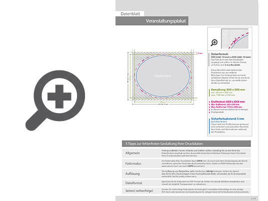 Product Bild veranstaltungsplakat_auf_hohlkammerplatte_oval_(oval_konturgefr__st)___einseitig_4_0-farbig_bedruckt